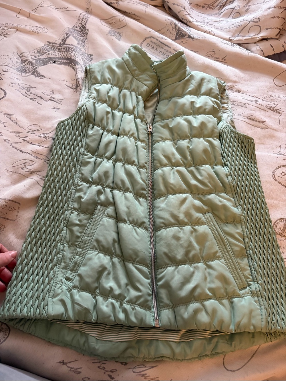 Christopher & Banks Mint Green Quilted Vest